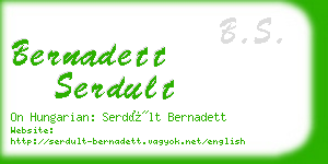 bernadett serdult business card